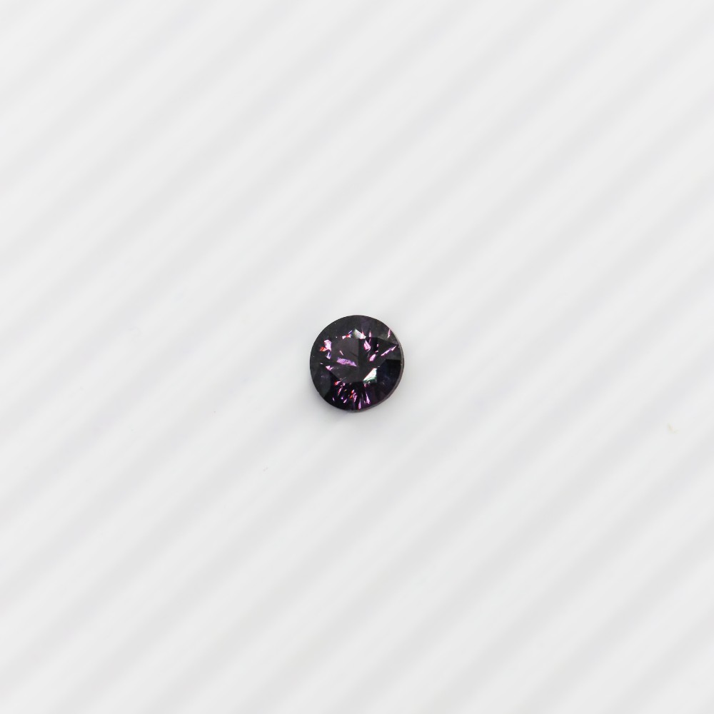 Single Round Spinel Stone Purple