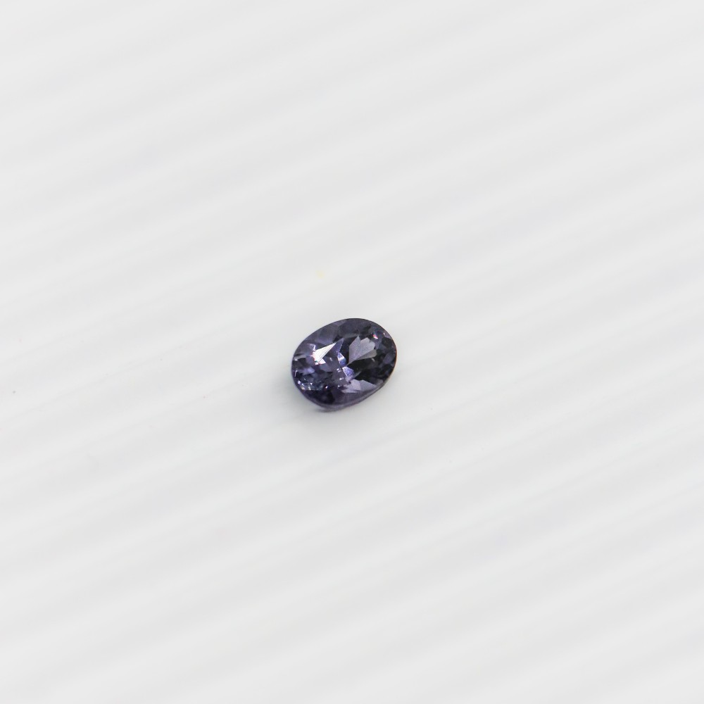 Single Oval Spinel Stone Dark Purple